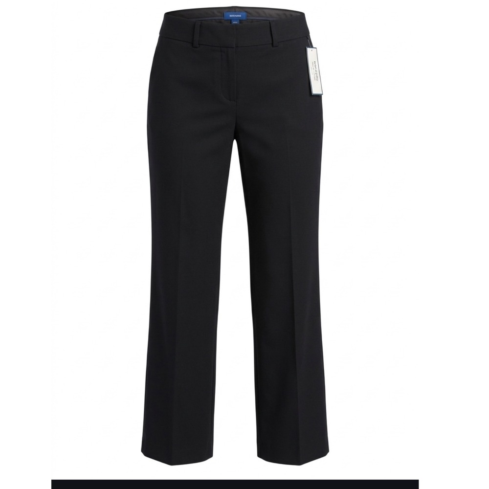 Dockers Womens Metro Pant Black Ideal Fit Mid Rise Curvy Stretch Size 4 Med